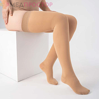 Чулки компрессионные с закрытым носком, класс компрессии 1, цвет бежевый, ТК.931 Evolution